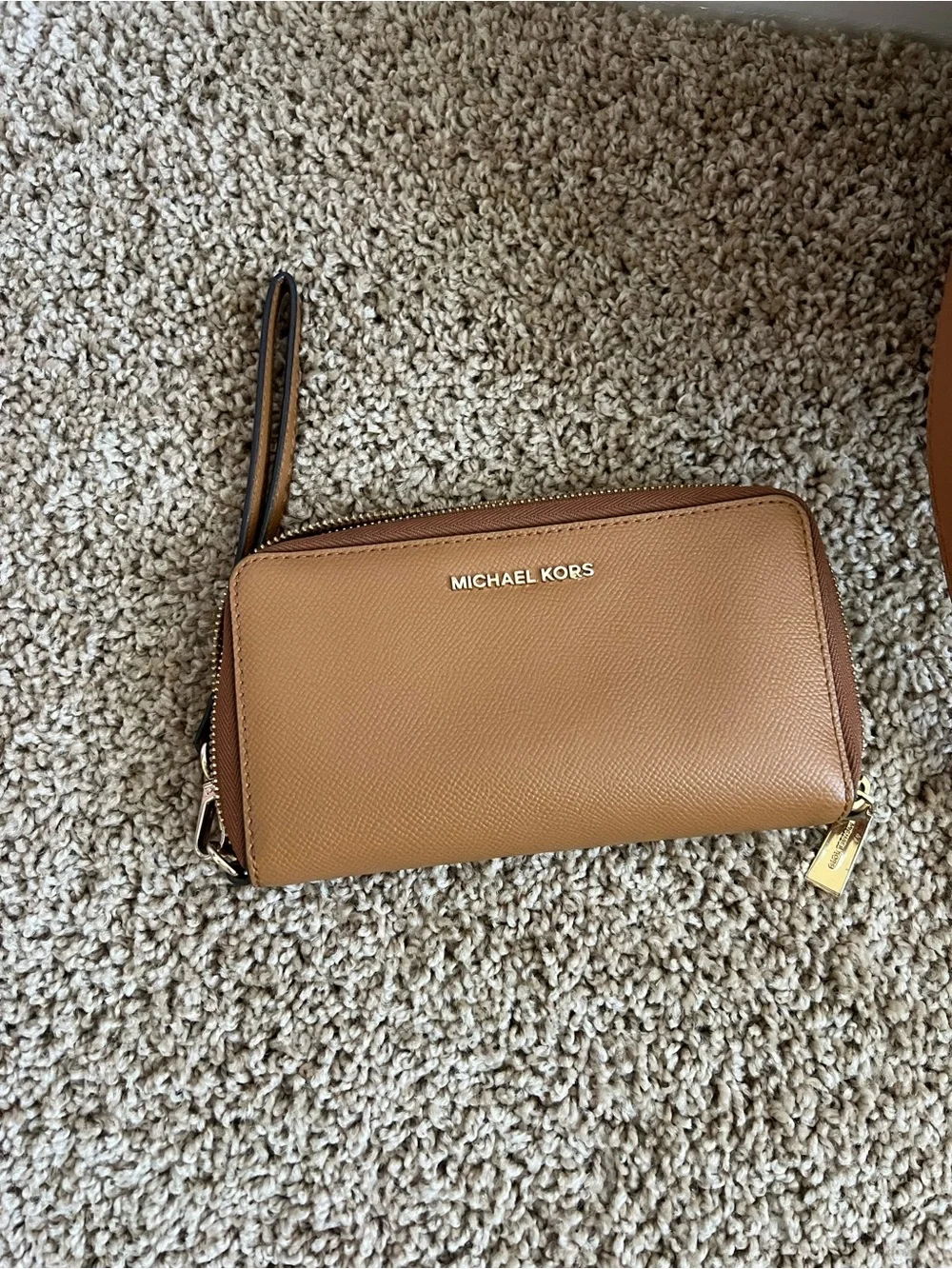 Michael Kors Cognac Brown Leather Purse & Matching Wallet - Picture 2 of 11
